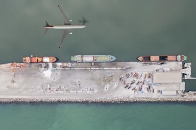 手工刺绣桌布利用中国海口门到门空运送达新加坡